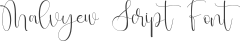 Malvyew Script Font