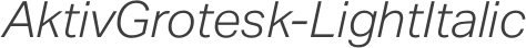 AktivGrotesk-LightItalic