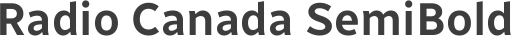 Radio Canada SemiBold