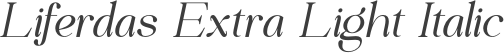 Liferdas Extra Light Italic