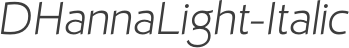 DHannaLight-Italic