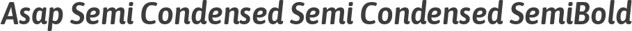 Asap Semi Condensed Semi Condensed SemiBold