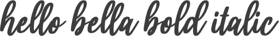 hello bella bold italic