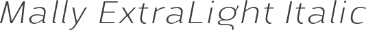 Mally ExtraLight Italic