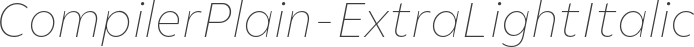 CompilerPlain-ExtraLightItalic