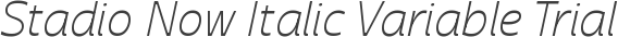 Stadio Now Italic Variable Trial