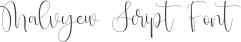 Malvyew Script Font