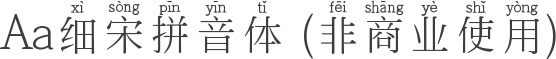 Aa细宋拼音体 (非商业使用)