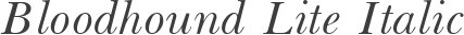 Bloodhound Lite Italic