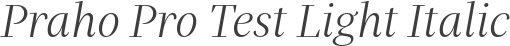 Praho Pro Test Light Italic