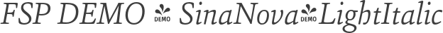 FSP DEMO - SinaNova-LightItalic