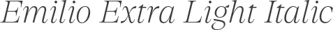 Emilio Extra Light Italic