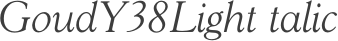 GoudY38LightItalic