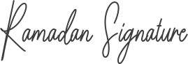 Ramadan Signature