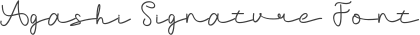 Agashi Signature Font