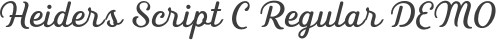 Heiders Script C Regular DEMO