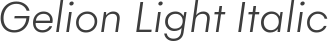 Gelion Light Italic