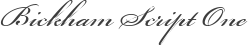 Bickham Script One