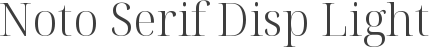 Noto Serif Disp Light