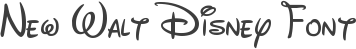 New Walt Disney Font