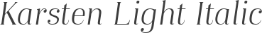 Karsten Light Italic