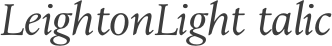 LeightonLightItalic