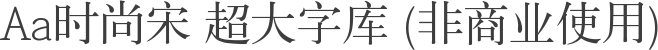 Aa时尚宋 超大字库 (非商业使用)