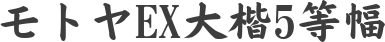 モトヤEX大楷5等幅