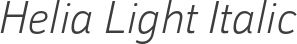 Helia Light Italic