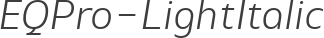 EQPro-LightItalic