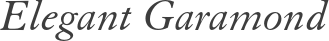 Elegant Garamond