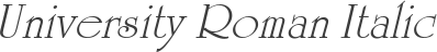 University Roman Italic