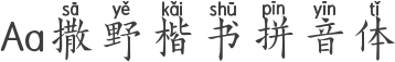 Aa撒野楷书拼音体