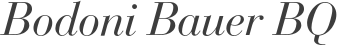 Bodoni Bauer BQ