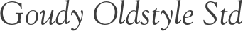 Goudy Oldstyle Std