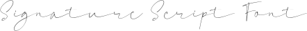 Signature Script Font