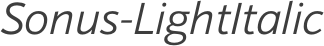 Sonus-LightItalic