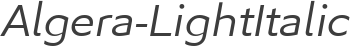 Algera-LightItalic