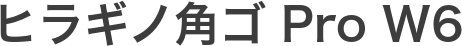 ヒラギノ角ゴ Pro W6