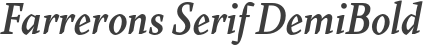 Farrerons Serif DemiBold