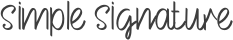 Simple Signature