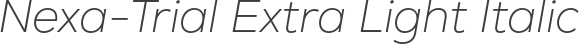 Nexa-Trial Extra Light Italic