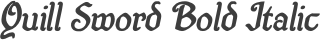 Quill Sword Bold Italic