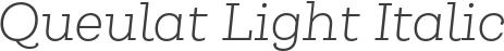 Queulat Light Italic