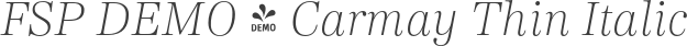 FSP DEMO - Carmay Thin Italic