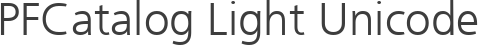 PFCatalog Light Unicode