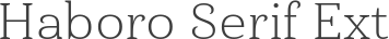 Haboro Serif Ext