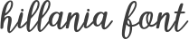 hillania font