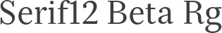 Serif12 Beta Rg