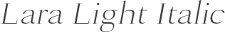 Lara Light Italic